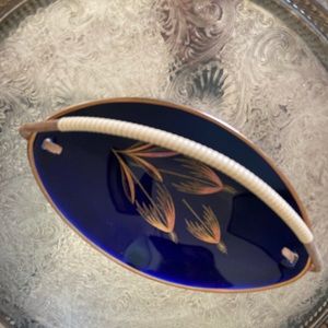 German plate candy dish Lindner Kueps Bavaria Echt Cobalt dish
